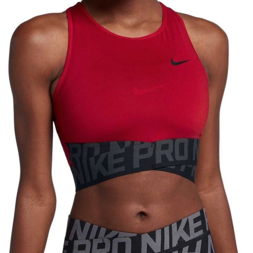 Nike Pro Intertwist Crop Top / Sports Bra in Red